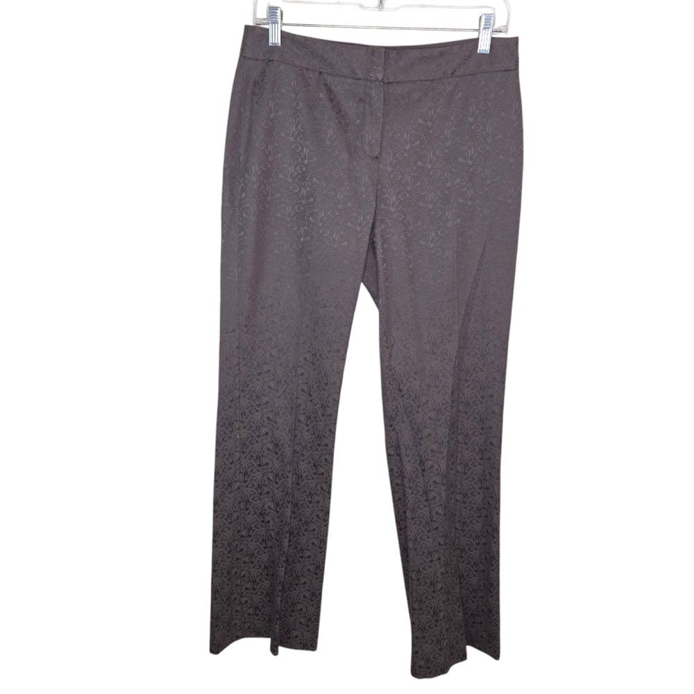 T Tahari Brocade Embossed Straight Leg Pants Slacks Size 4